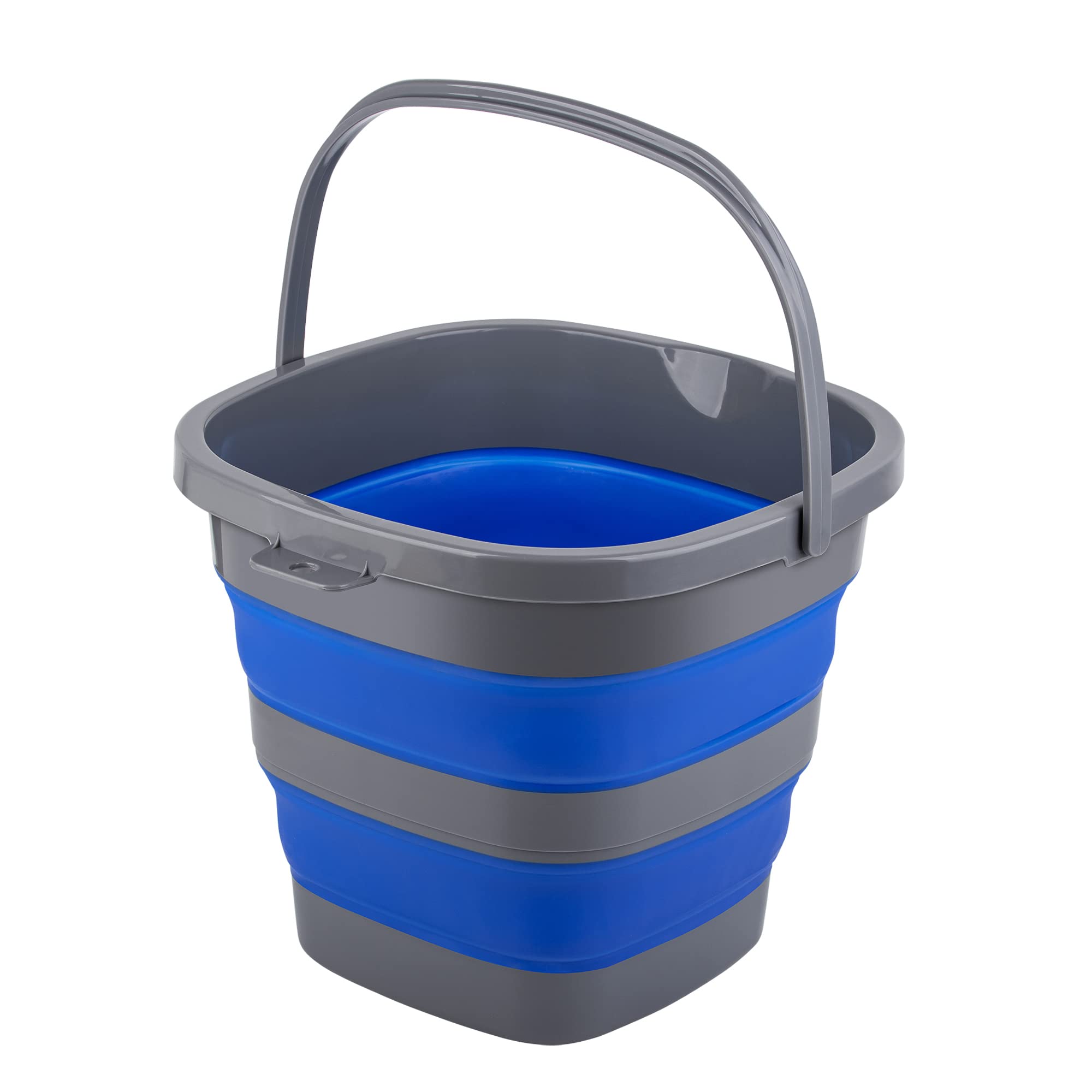2.6 Gallon (10L) Collapsible Bucket - Foldable Mop Bucket for Cleaning, Garden Watering, Car Washing & Camping | Portable Plastic Pail for Fishing, Outdoor Activities & Household Use