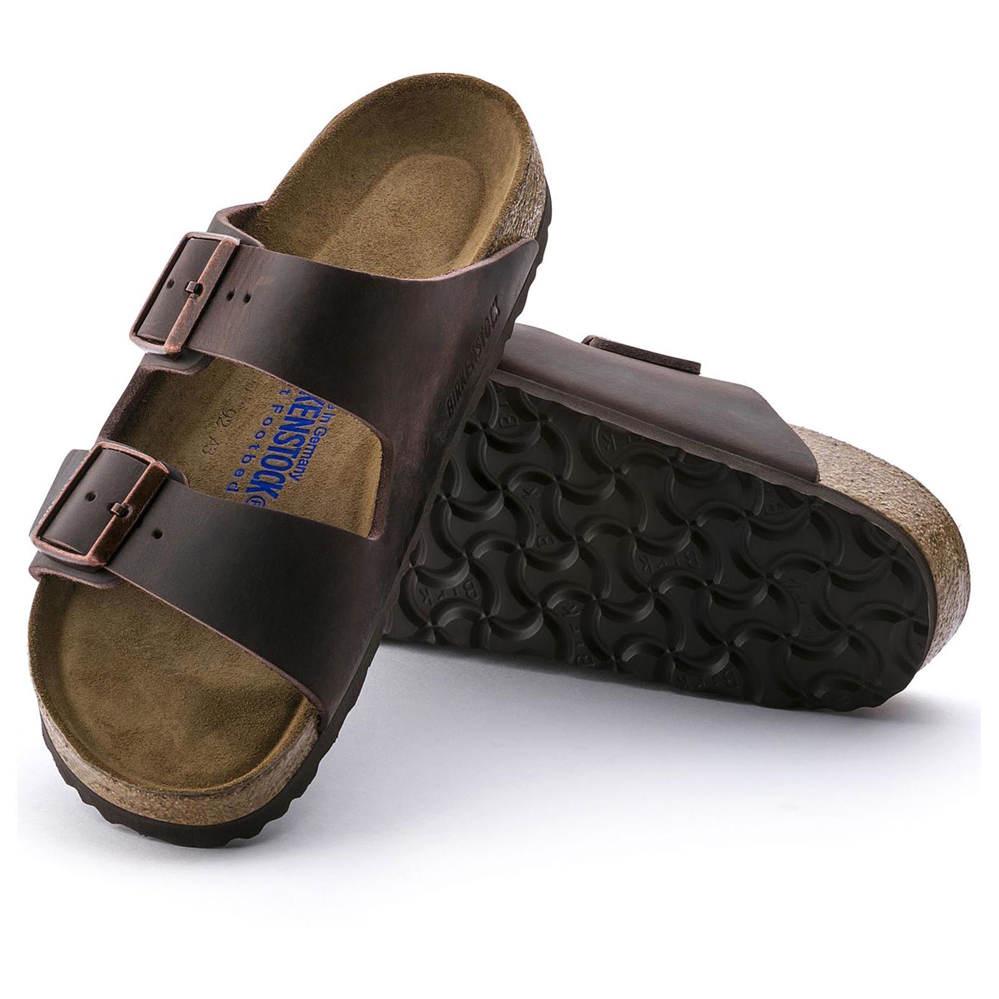 BIRKENSTOCK Arizona Soft Footbed Sandals - Unisex Habana Oiled Leather Comfort Shoes for Men & Women | Perfect for Casual Wear, Walking & Outdoor Activities