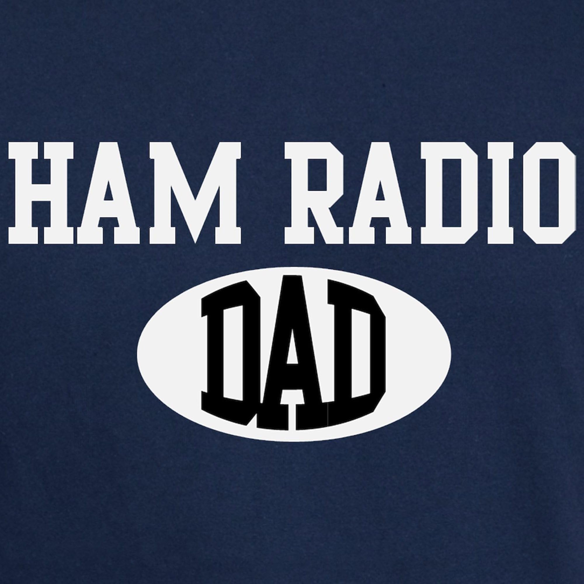 Ham Radio Dad Dark T-Shirt for Men - 100% Cotton Classic Graphic Tee | Perfect for Father's Day, Radio Enthusiast Gifts & Casual Wear