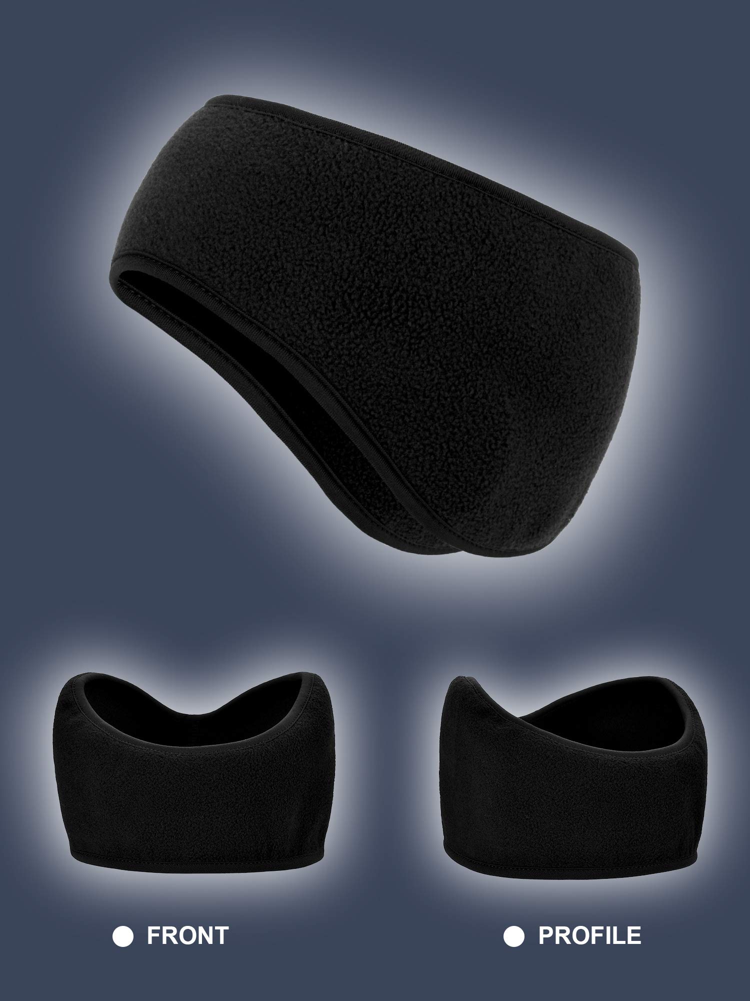 Boao 2 Pack Fleece Ear Warmers Headbands for Women & Men - Soft Winter Ear Muffs for Cold Weather - Perfect for Skiing, Running, and Outdoor Activities