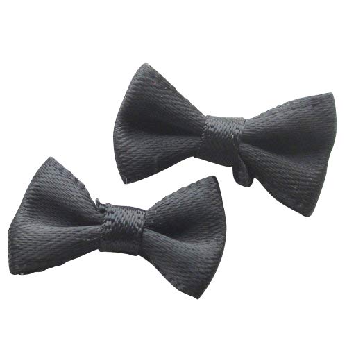 Chenkou Craft Small Satin Ribbon Bows - 60pcs Flower Appliques for DIY Crafts, Kids Clothing Decorations & Hair Accessories | Perfect for Scrapbooking, Gift Wrapping & Party Decor
