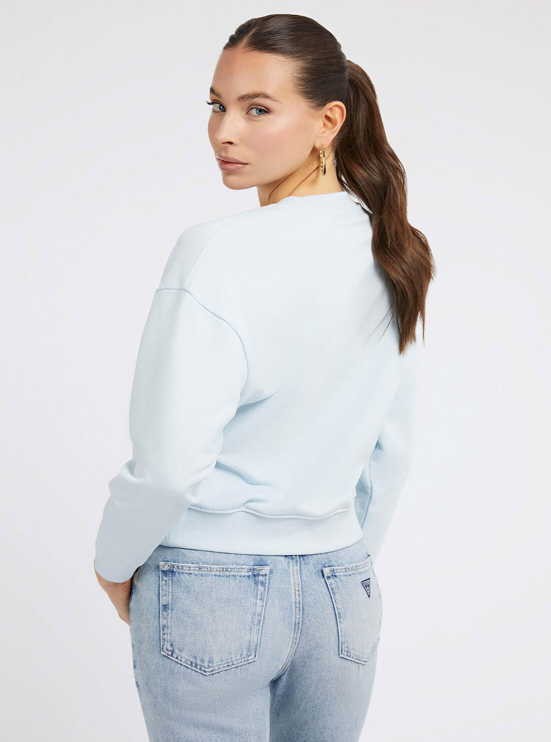 Light Blue Round Logo Jumper - Stylish Casual Sweater for Men & Women | Perfect for Everyday Wear, Office & Outdoor Activities