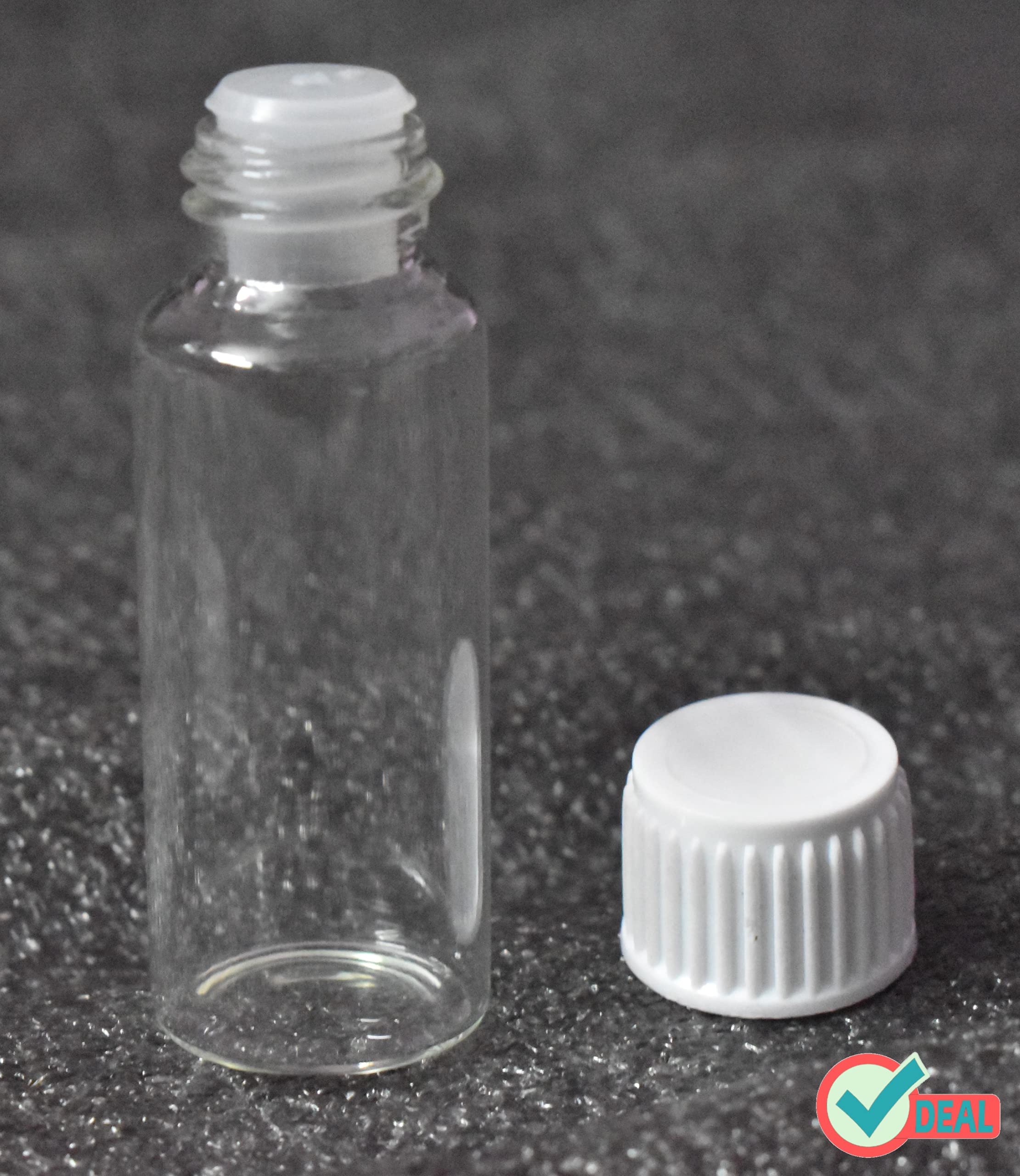 RITEDEAL 30ml Clear Glass Dropper Bottles (Pack of 10) - Type 1 Neutral Glass Essential Oil Storage Bottles with Leak-Proof White Screw Caps & Dropper Plugs - Perfect for DIY Essential Oils, Liquid Supplements, and Skincare Products
