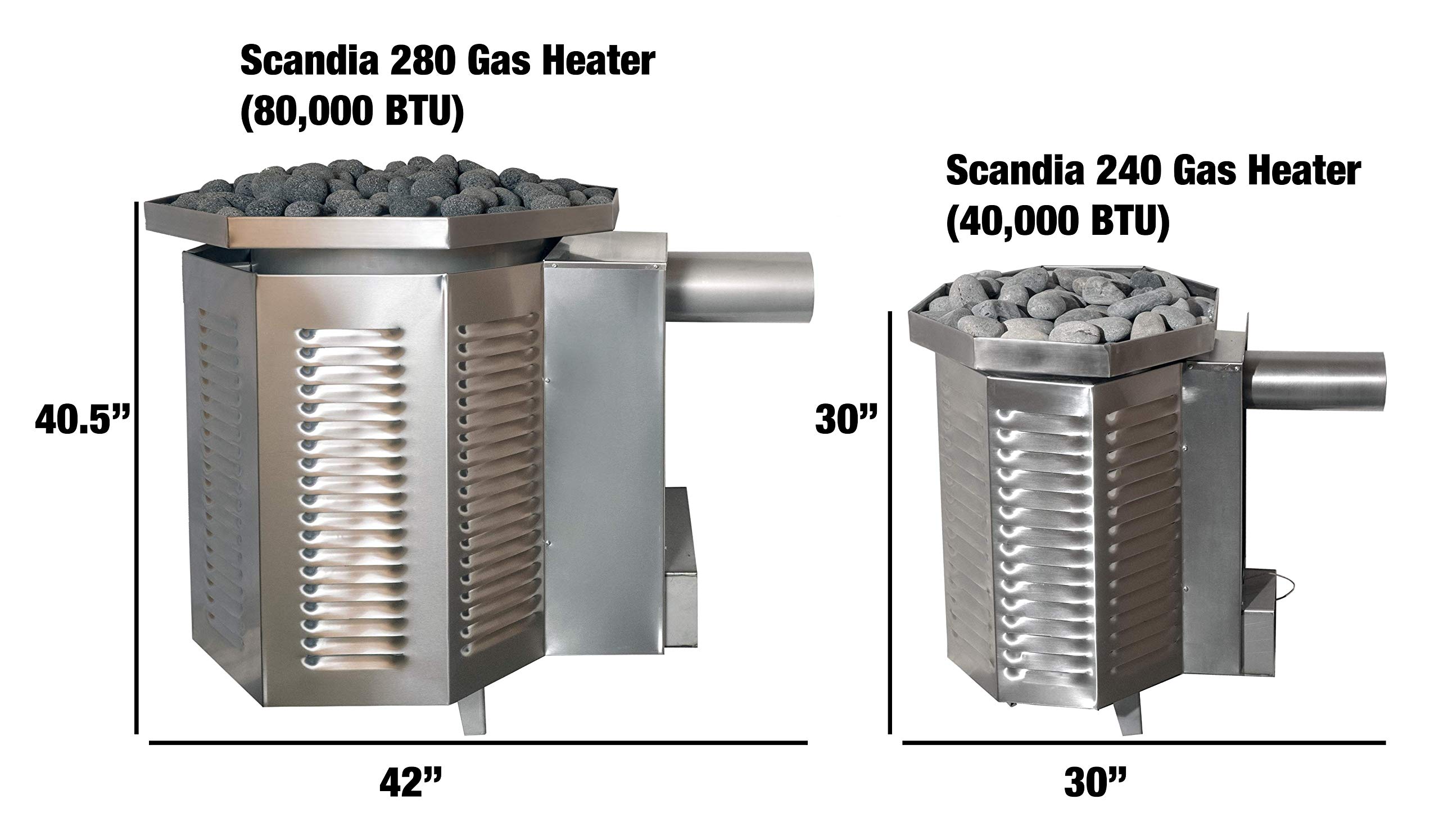 Premium 240V Sauna Heater with Liquid Propane | 321 Stainless Steel Construction & Solid Rock Tray | 60-Minute Timer & Pilot Ignition | Made in USA Since 1964 | Perfect for Home Spas, Wellness Centers & Luxury Sauna Installations