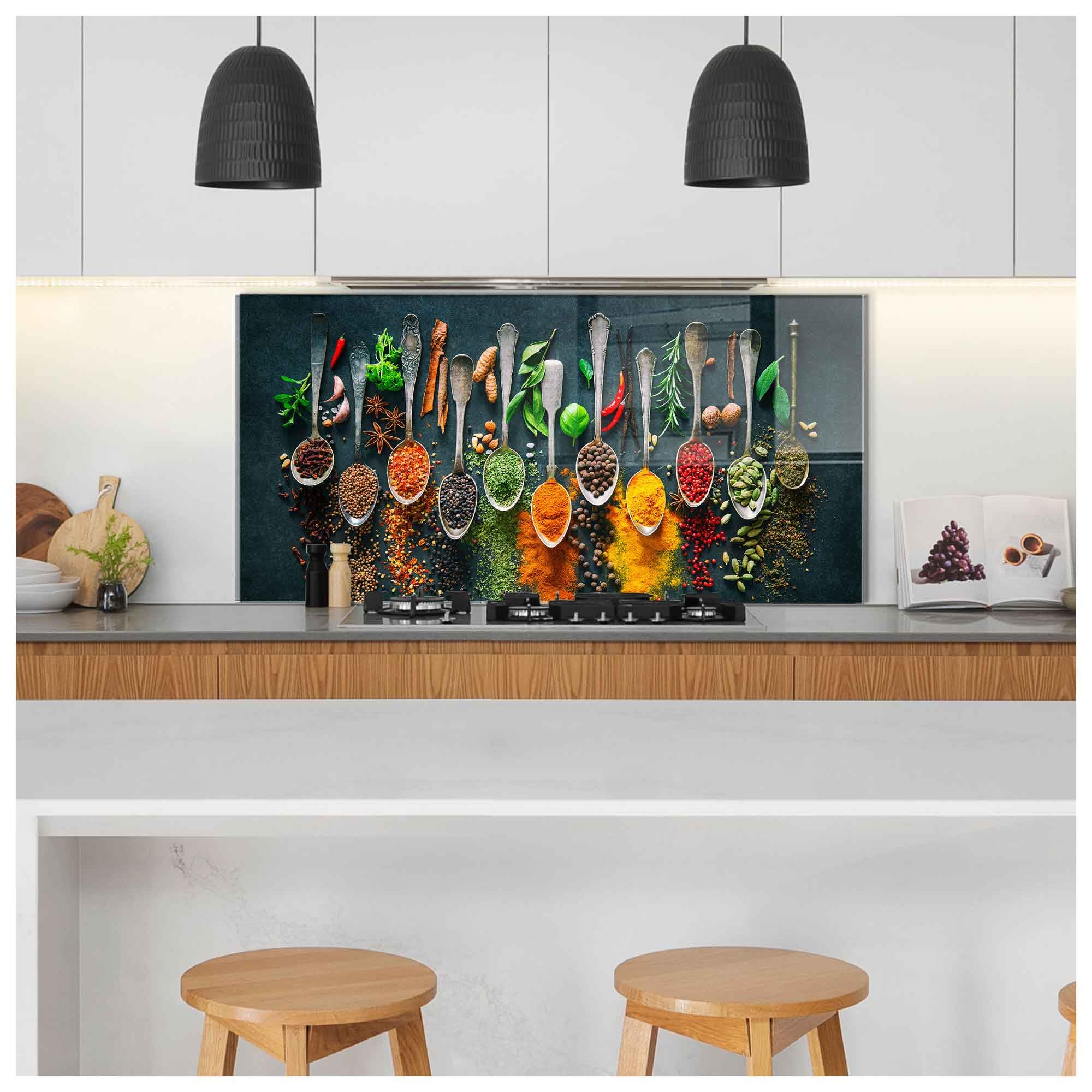 Tempered Glass Kitchen Backsplash - Stove Splashback & Cutting Board for Home Decor