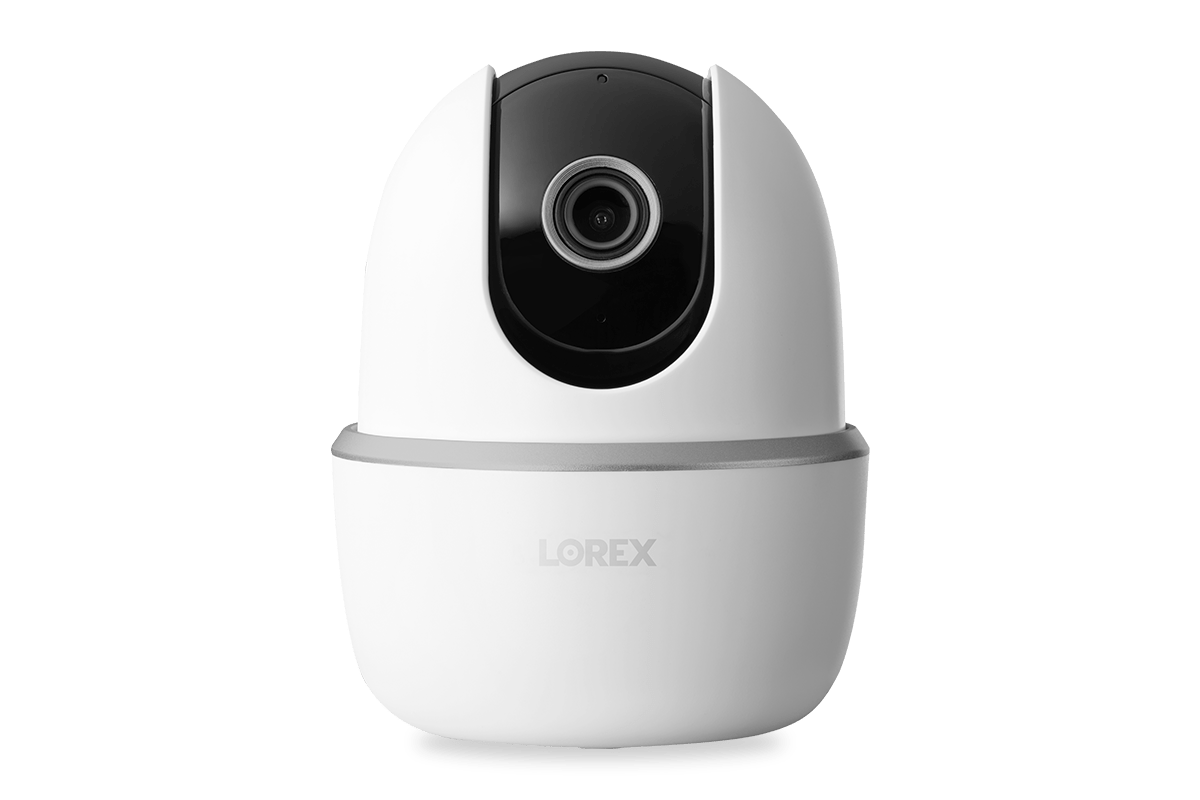 Lorex 2K Pan Tilt Indoor WiFi Security Camera 2 Pack - 360° Coverage, Night Vision, Motion Detection for Home & Office Surveillance
