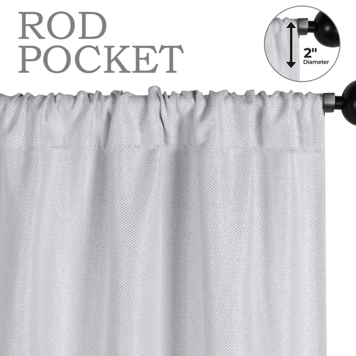 Blackout Curtains Set of 2 Panels - Jaxon Textured Room Darkening Window Drapes for Bedroom, Living Room & Home Theater (54x84 Inches)