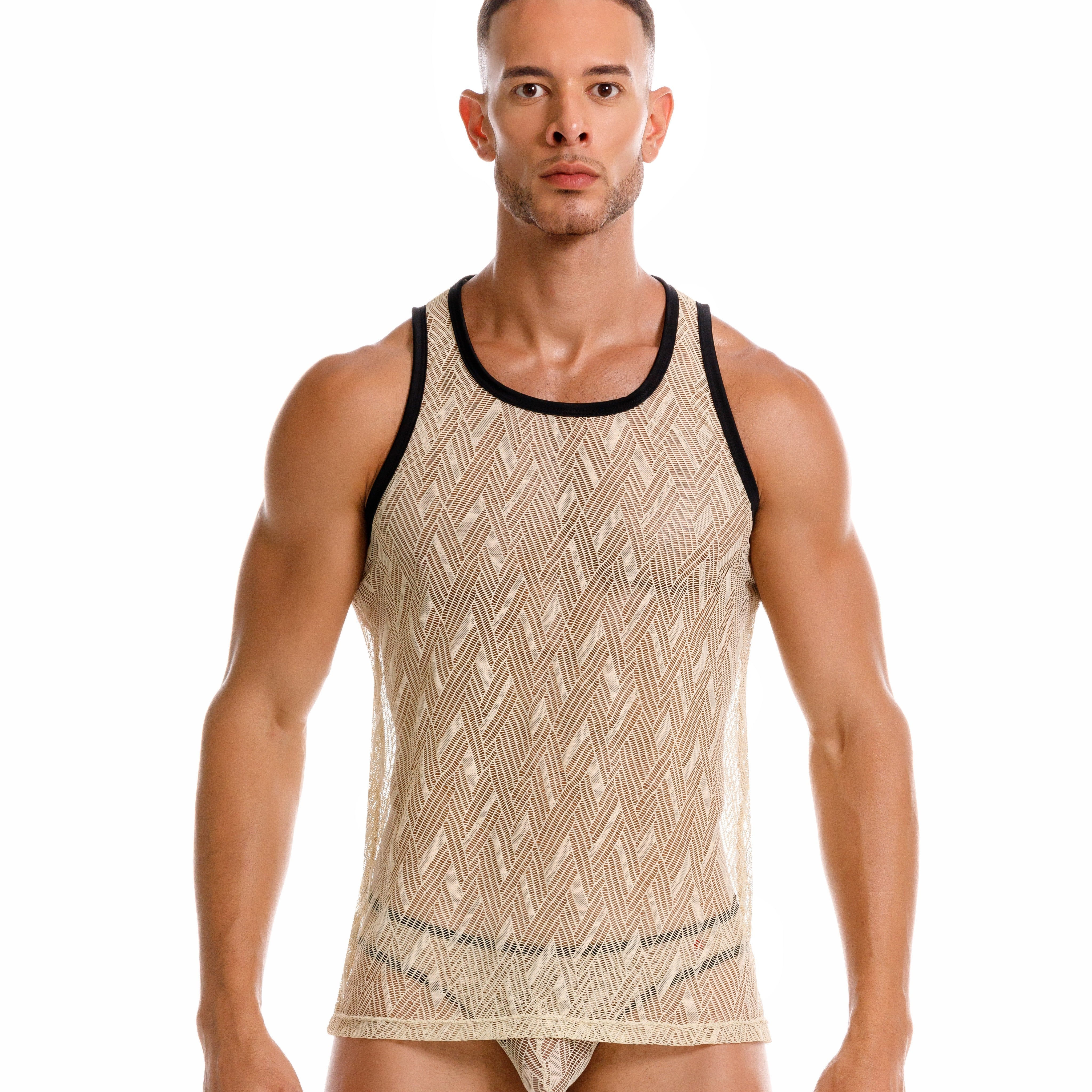 JOR Imperial Sheer Tank Top for Women - Soft Beige Camisole for Layering, Casual Wear & Summer Outfits