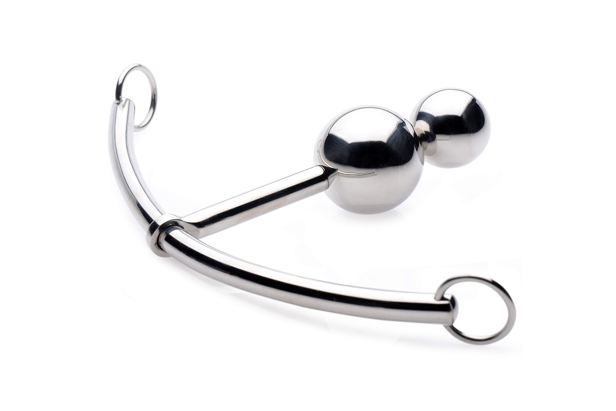 Premium Master Series Duosphere Anal Plug with Bondage Hook - Comfortable & Safe for Beginners & Experts - Perfect for BDSM, Couples Play & Solo Exploration