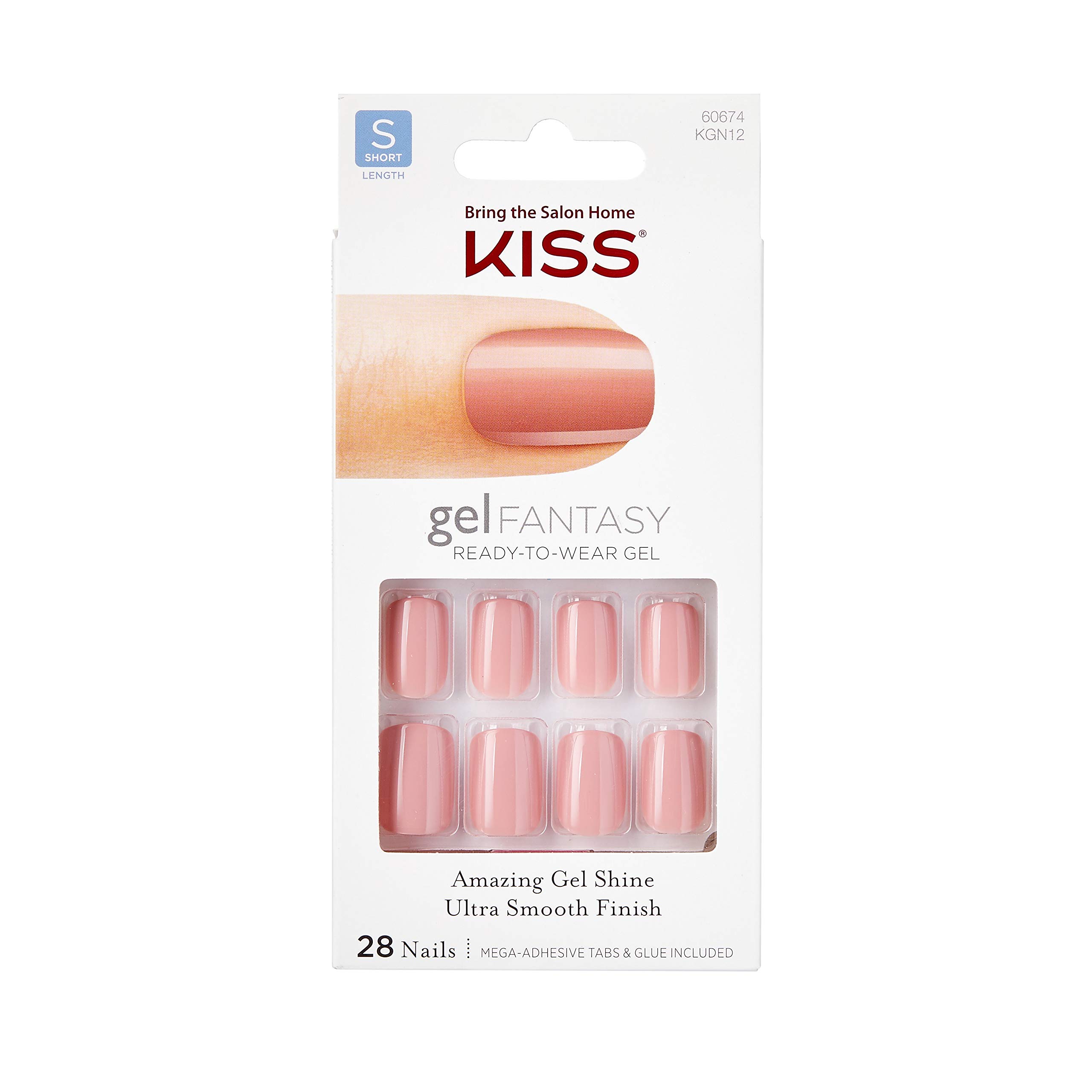Kiss Gel Nail Polish Set with Ribbon Design - Long Lasting Glossy Nail Art Kit for Home Salon & Party Manicures
