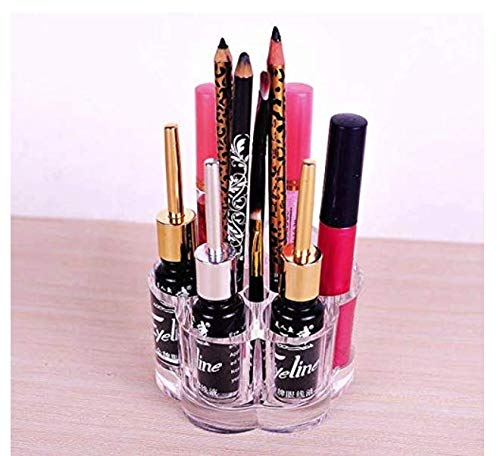 Acrylic Lipstick & Makeup Organizer - 7-Slot Brush Holder for Nail Polish, Essential Oils, Eyeshadow & Pens | Perfect for Vanity, Bathroom & Travel Makeup Storage