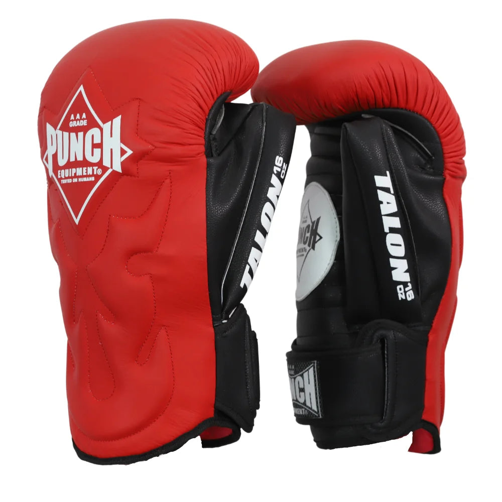 Talon™ 16oz Boxing Glove & Pad Hybrid - Red/Black for MMA, Kickboxing & Heavy Bag Training