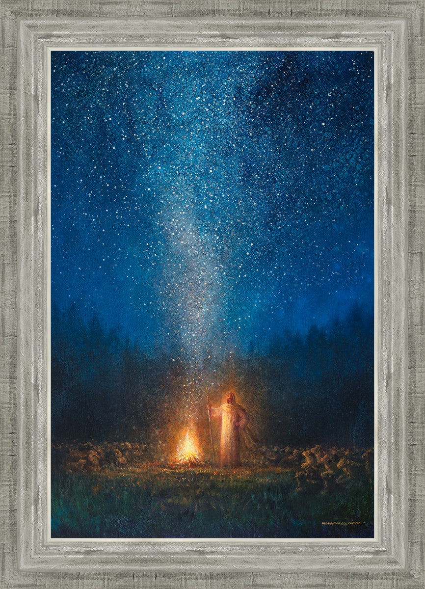 Jesus He Will Protect Us - Religious Christian Wall Art for Home & Church Decor - Perfect for Bedroom, Living Room & Prayer Spaces