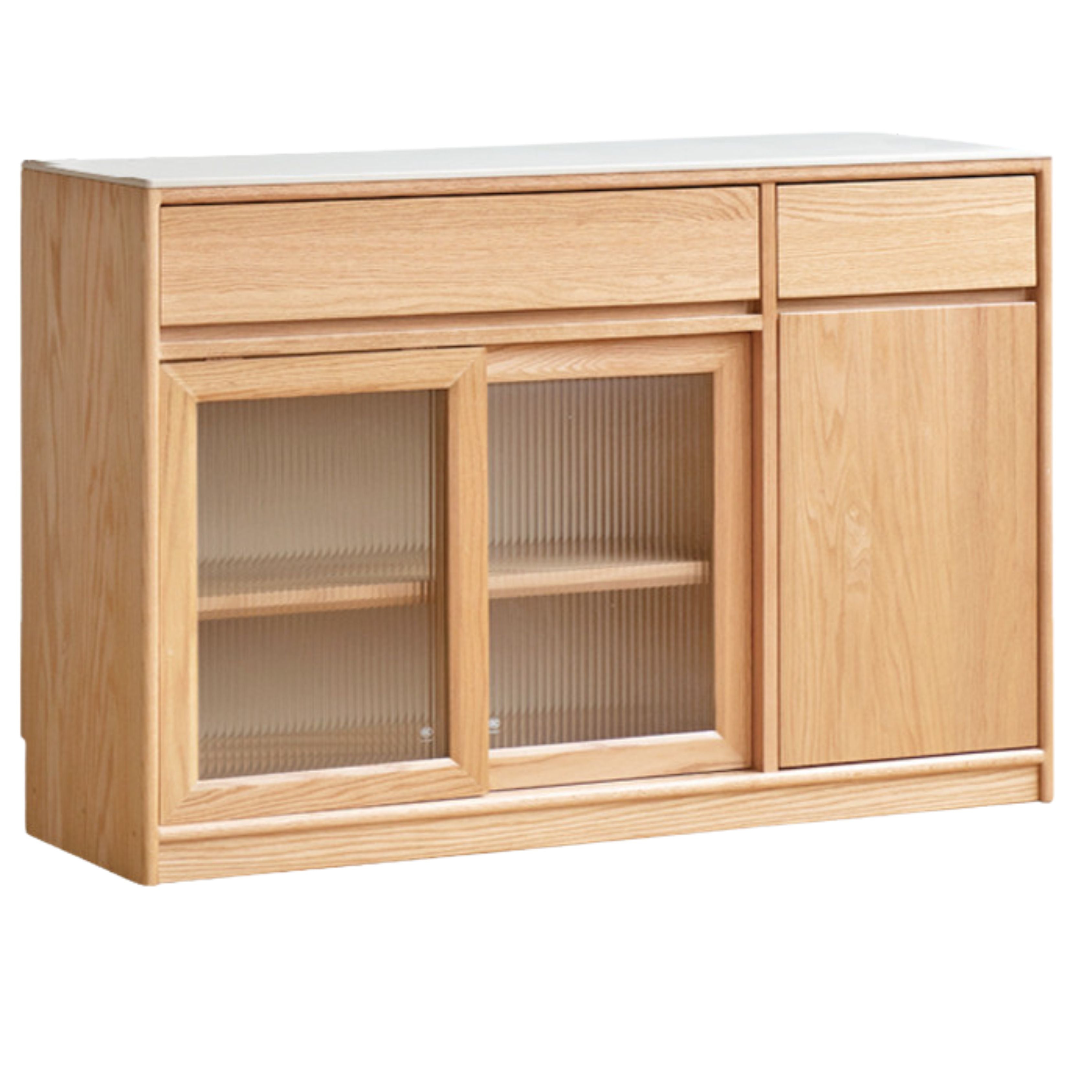 59.1x15.7x33.9 inch / 150.4x40.2x86.2 сm / Natural wood color/ sideboard