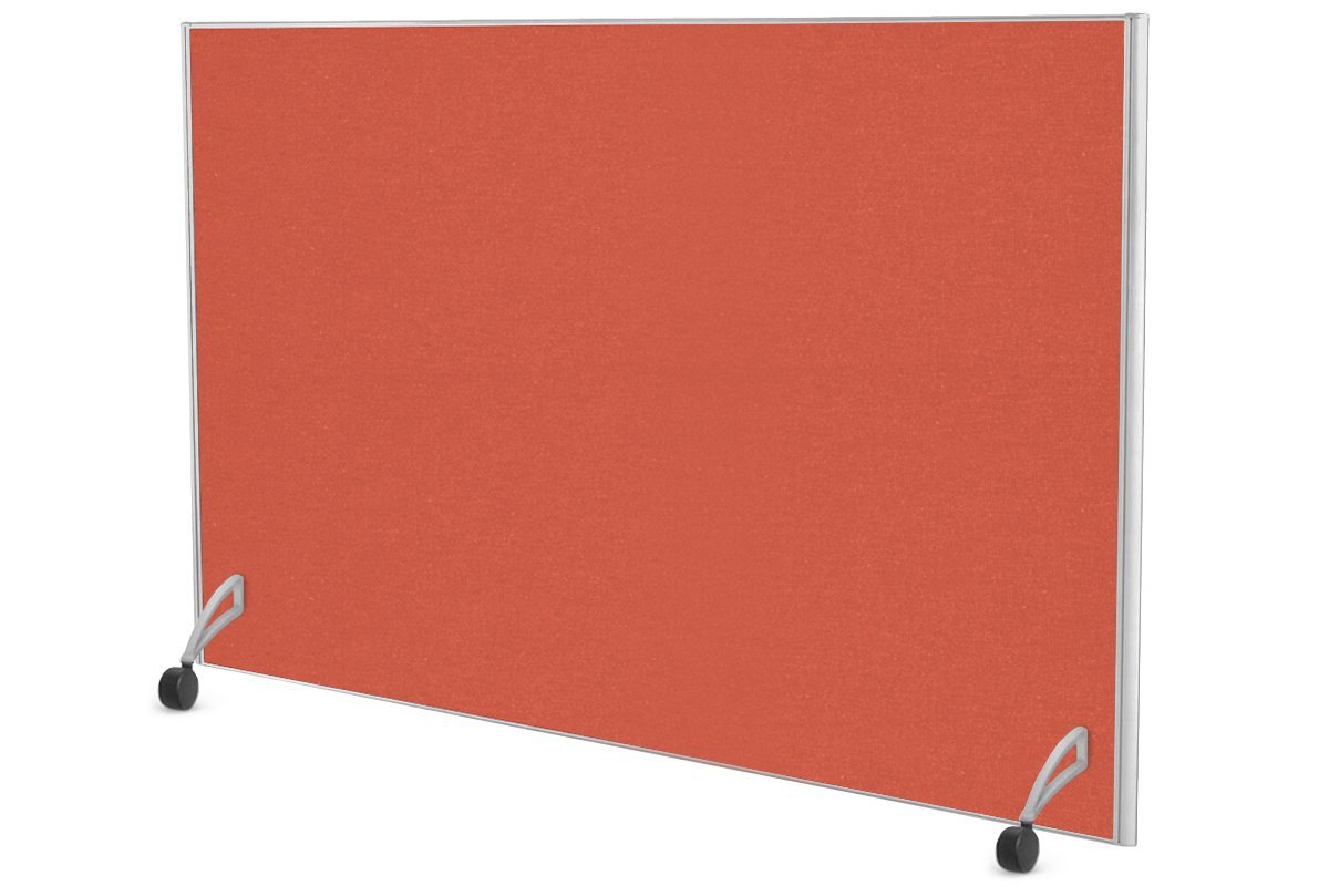 Freestanding Office Partition Screen with Fabric Panel & White Frame - 1200H x 1600W - Privacy Divider for Workspace, Conference Room, or Home Office