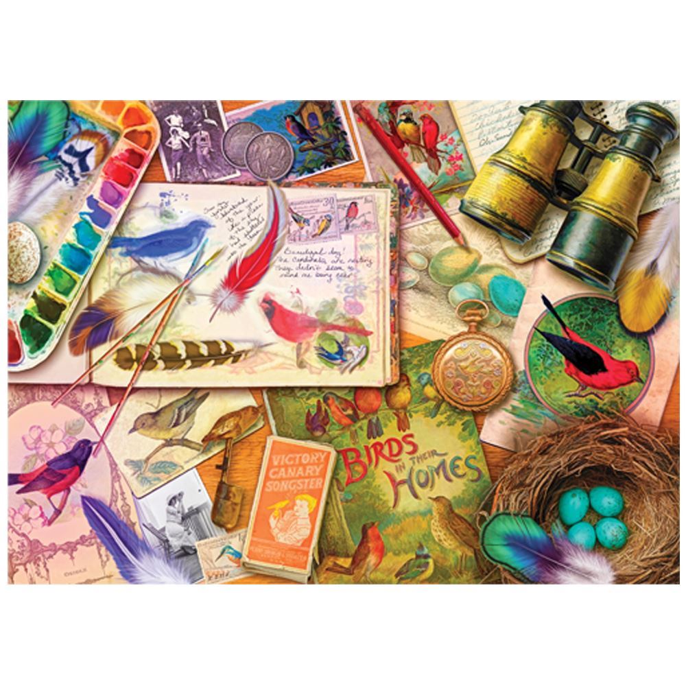 Holdson Treats n Treasure 1000-Piece Jigsaw Puzzle - Vintage Birdwatcher Scene | Challenging Adult Puzzle for Relaxation & Family Game Night