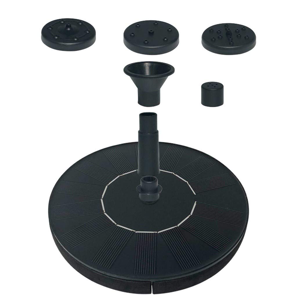 Solar Powered Bird Bath with Nozzle Pump - Expandable Garden Hose for Patio, Lawn & Outdoor Decor - Attracts Birds to Your Backyard (Black, One Size) - Perfect for Garden, Yard & Wildlife Viewing