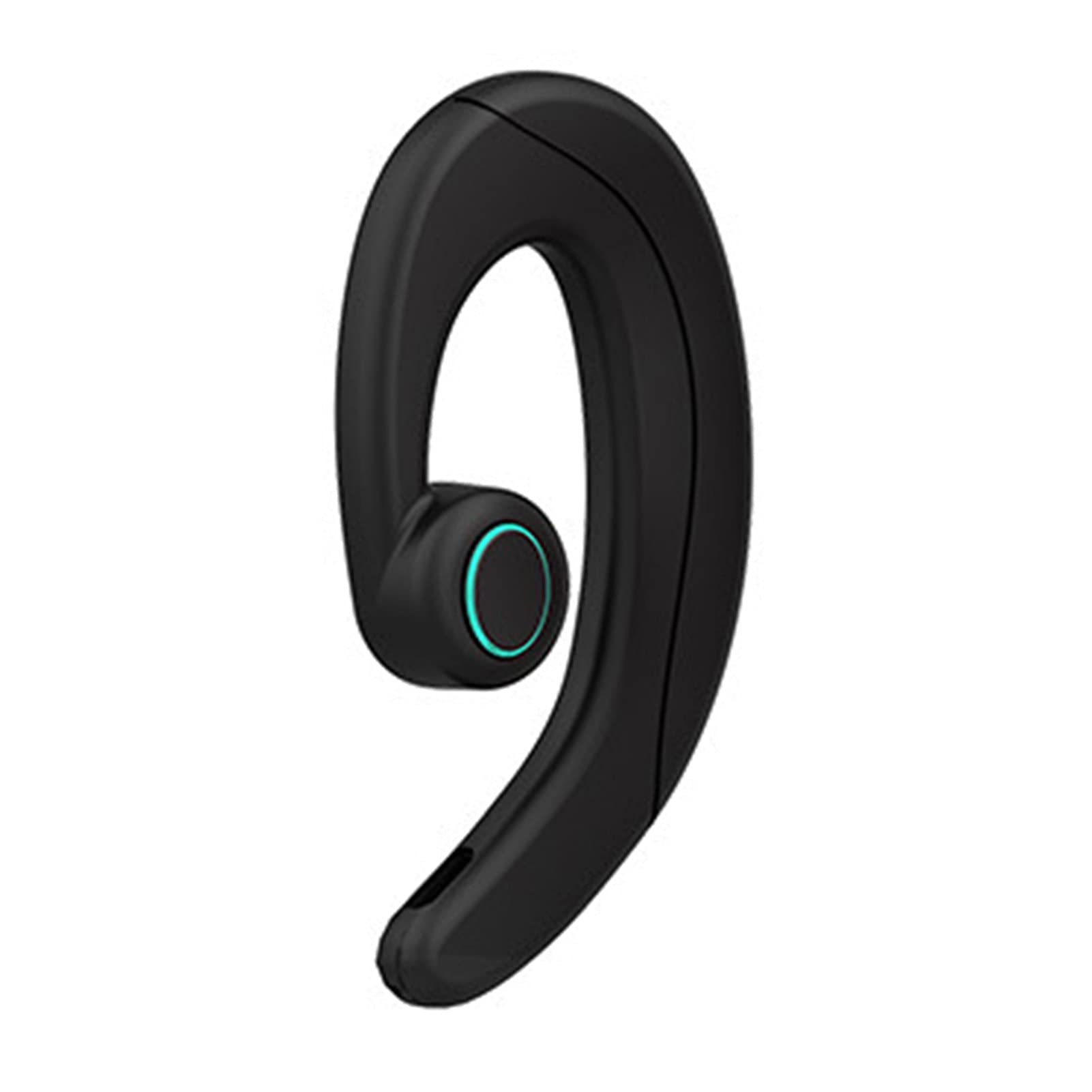 Schicj 133mm Bone Conduction Headphones - Wireless Bluetooth 5.0 Stereo Ear Hook Headset for Running, Cycling & Workout - Sweatproof & Comfortable Fit - Black (Left Ear) | Perfect for Outdoor Sports & Gym Training