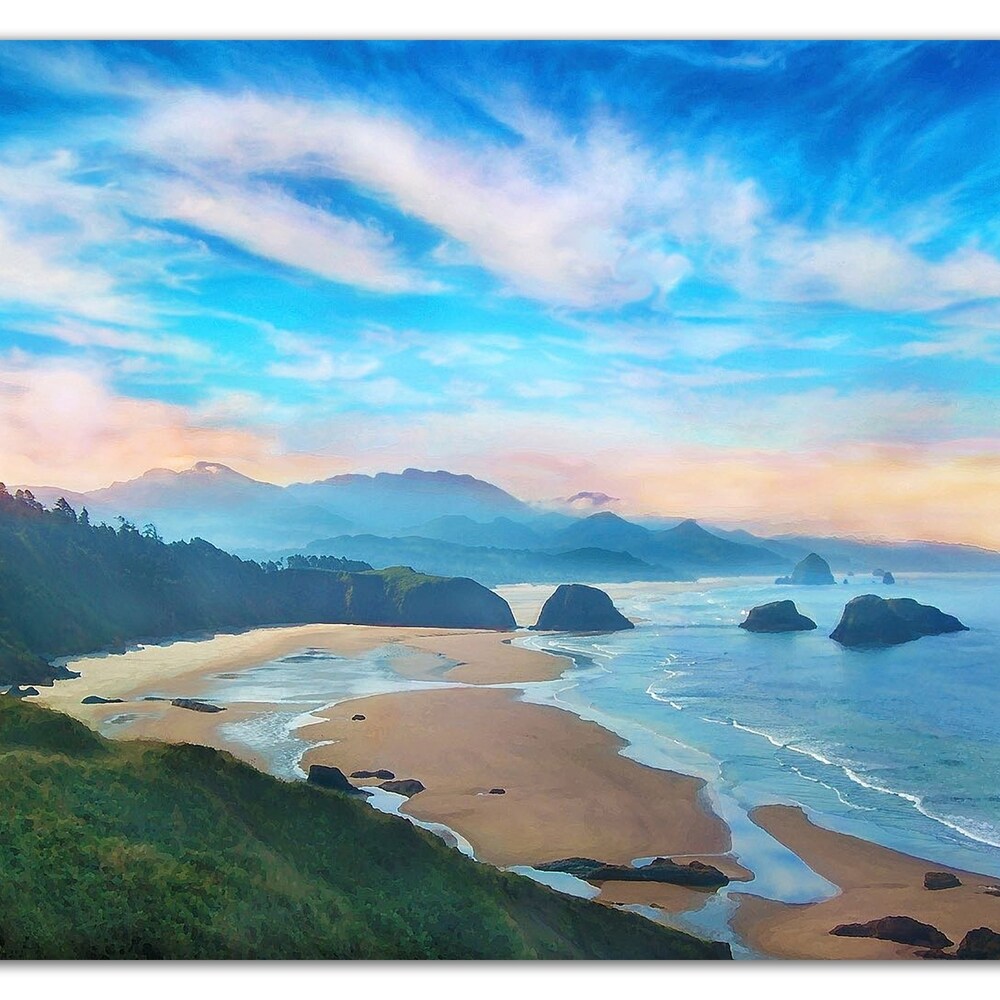 David Maclean 'A New Day of Miracles' Canvas Art Print - Ready to Hang Wall Decor for Living Room, Bedroom & Office - Inspirational Landscape Painting for Home & Office Decor