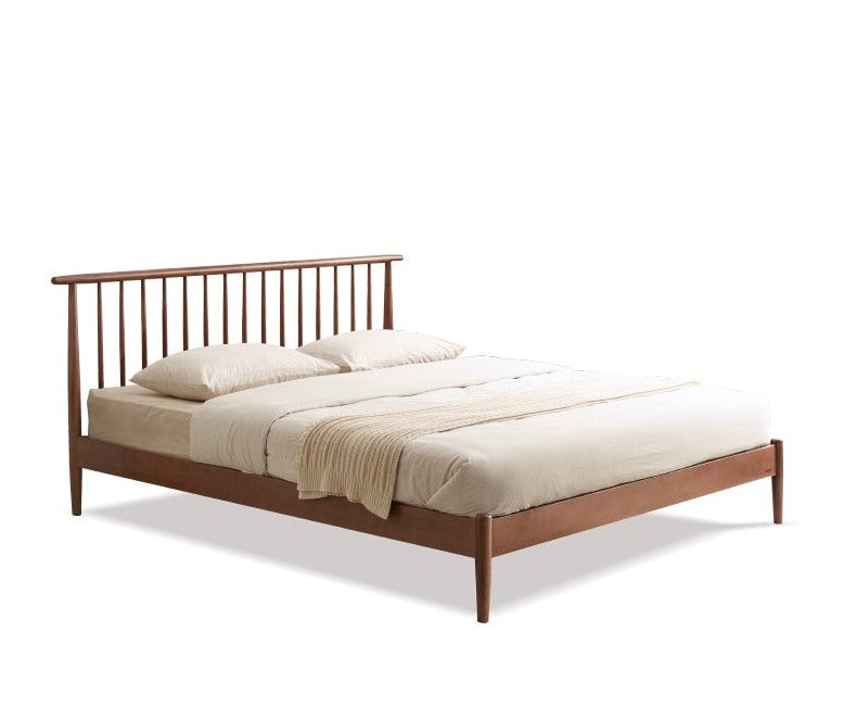 Solid Oak & Beech Wood Windsor Bed - Handcrafted Classic Wooden Bed Frame for Bedroom - Perfect for Master Bedroom, Guest Room & Cozy Farmhouse Style