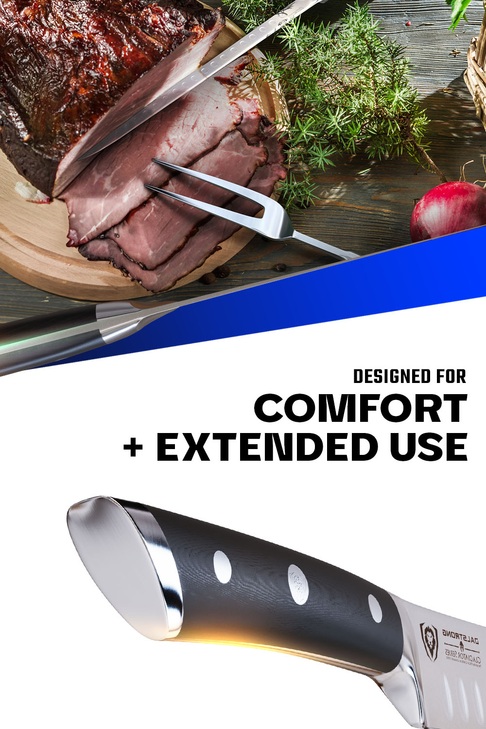 Premium Dalstrong Gladiator Series 9-Piece Carving Knife & Fork Set | NSF Certified | High-Quality Stainless Steel | Perfect for Holiday Roasts, BBQ, and Fine Dining