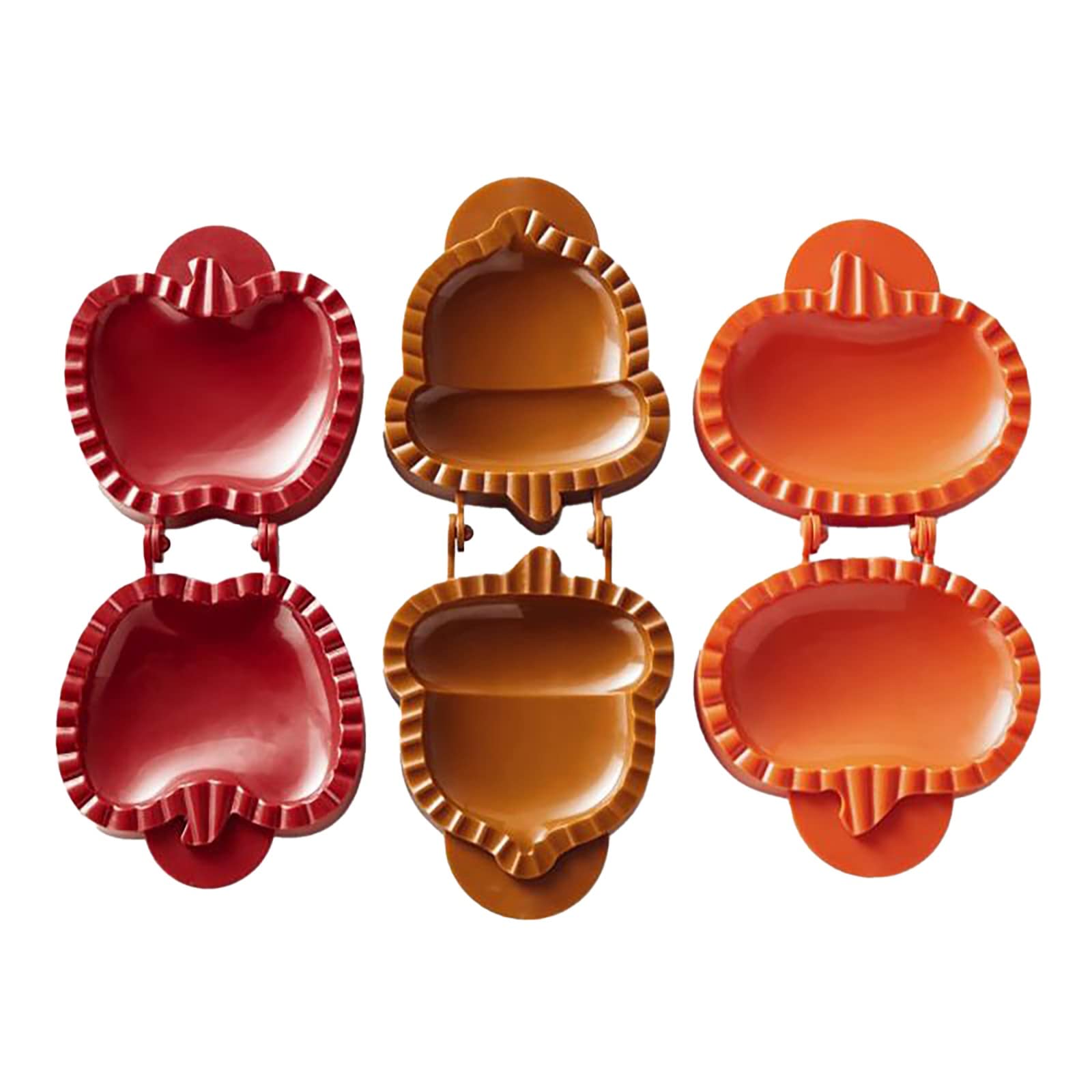 3-Piece Silicone Baking Mold Set for Pumpkin, Apple, and Chestnut Pies - 6 Inch Non-Stick Cake Pan Strips for Fall Desserts | Perfect for Thanksgiving, Halloween, and Holiday Baking