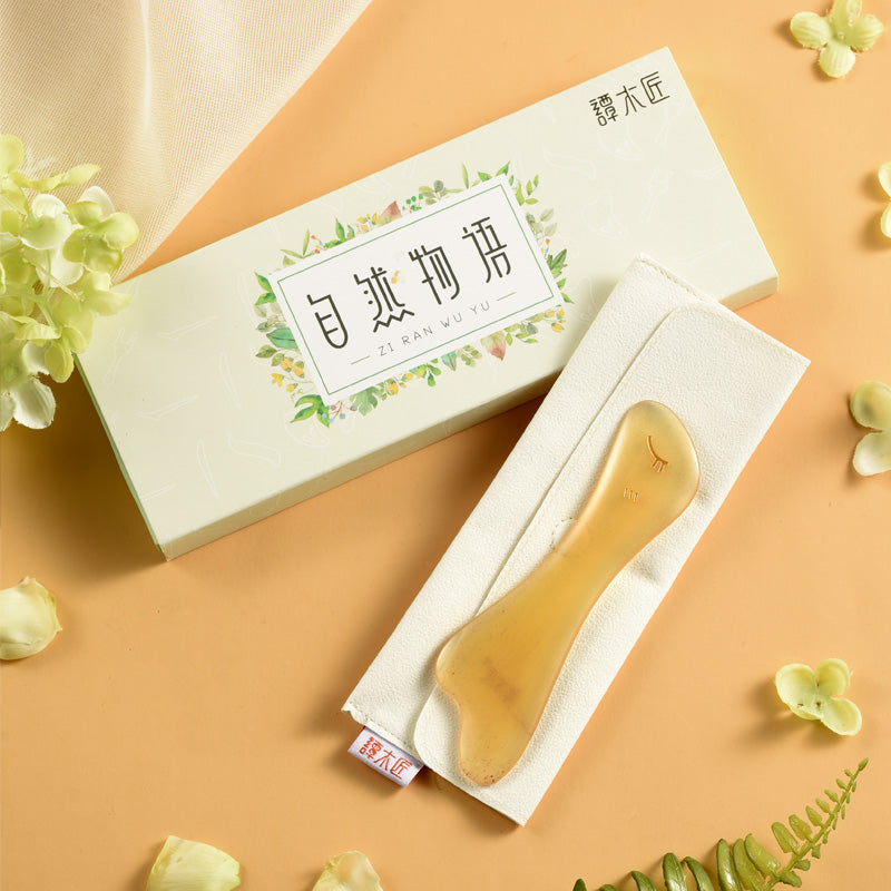 Natural Sheep Horn Gua Sha Board for Face & Body Massage - Traditional Chinese Scraping Therapy Tool for Relaxation & Skincare - Perfect for Home Spa, Self-Care & Beauty Routine