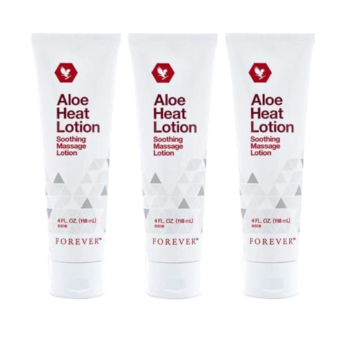 Forever Living Aloe Heat Lotion - 3 Pack | Soothing Pain Relief Massage Cream for Muscle & Joint Pain | Perfect for Athletes, Post-Workout Recovery & Relaxation