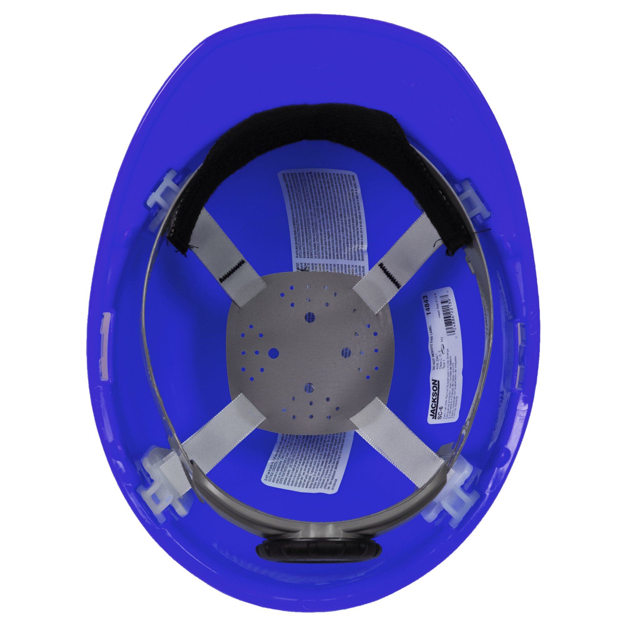 Jackson Safety SC-6 ANSI Compliant Hard Hat - 4-Point Ratchet Suspension, Extended Brim for Comfort & Safety - Made in USA (12 Pack) - Ideal for Construction, Industrial Work & Safety Protection