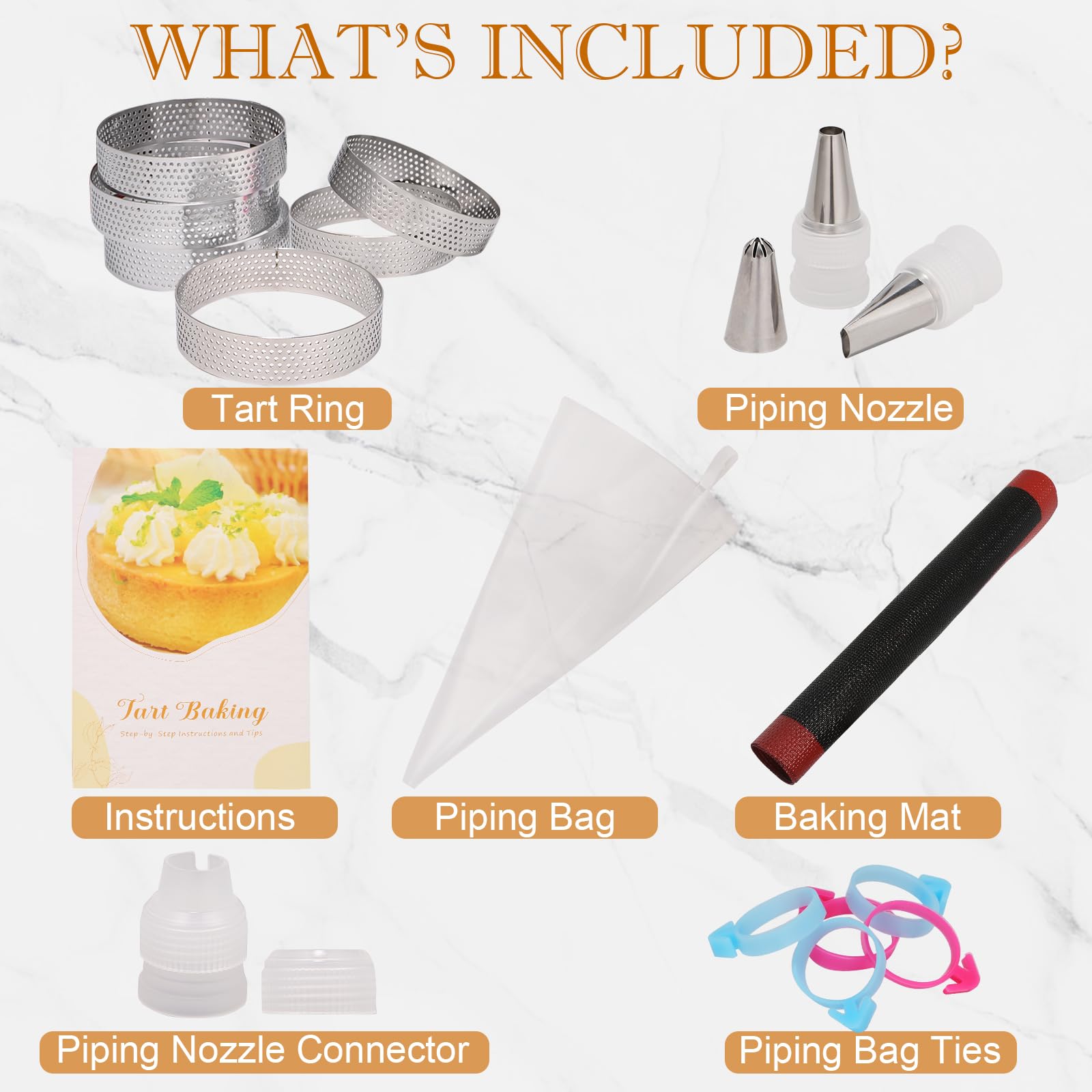 French Tart Baking Kit for Adults - Complete Baking Gift Set for Women - Perfect Birthday & Unique Gift Idea - Beginner-Friendly Tart Baking Tools & Accessories - Ideal for Home Baking, Holiday Gifts & Special Occasions