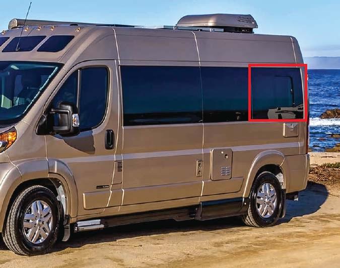 AM Auto Ram ProMaster Driver Side Rear Quarter Half Slider Window 159