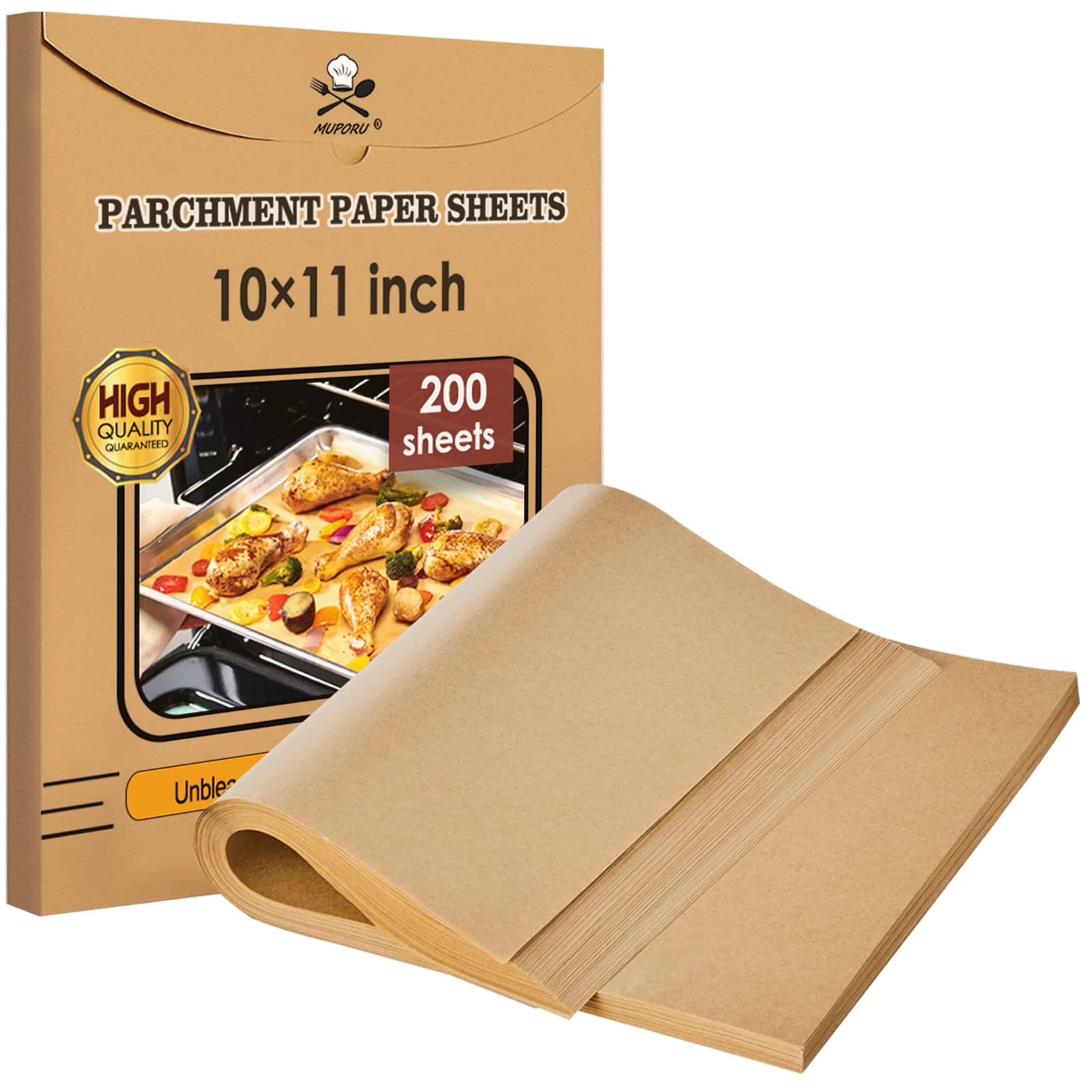 Air Fryer Liners for Emeril Lagasse 26QT XL Air Fryer & French Door 360 Toaster Oven - 200pcs Non-Stick Parchment Paper - Perfect for Baking, Roasting & Healthy Cooking