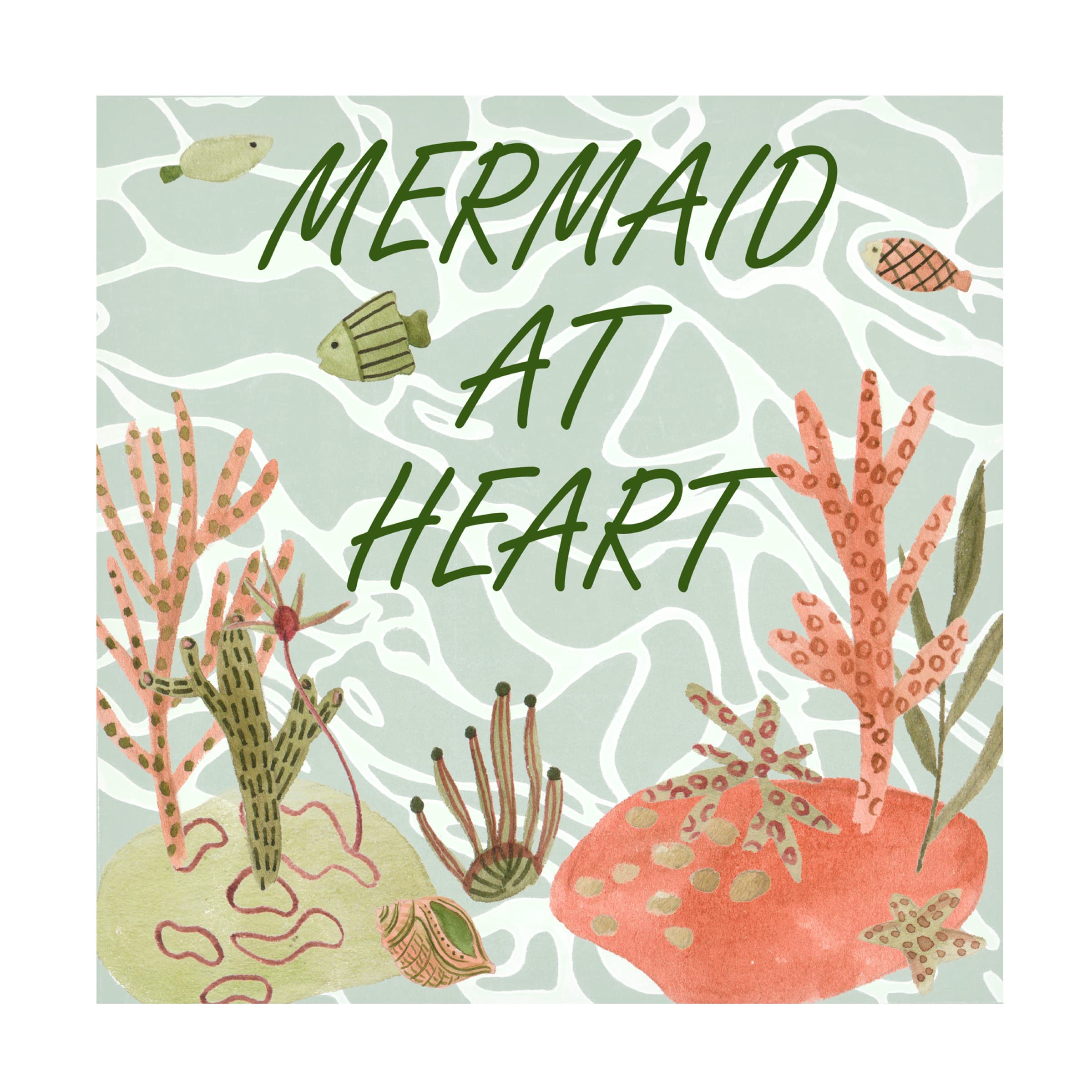 Trademark Fine Art 'Mermaid At Heart I' Canvas Wall Art Print by Melissa Wang - Perfect for Beach House Decor, Living Room & Bedroom Wall Decor