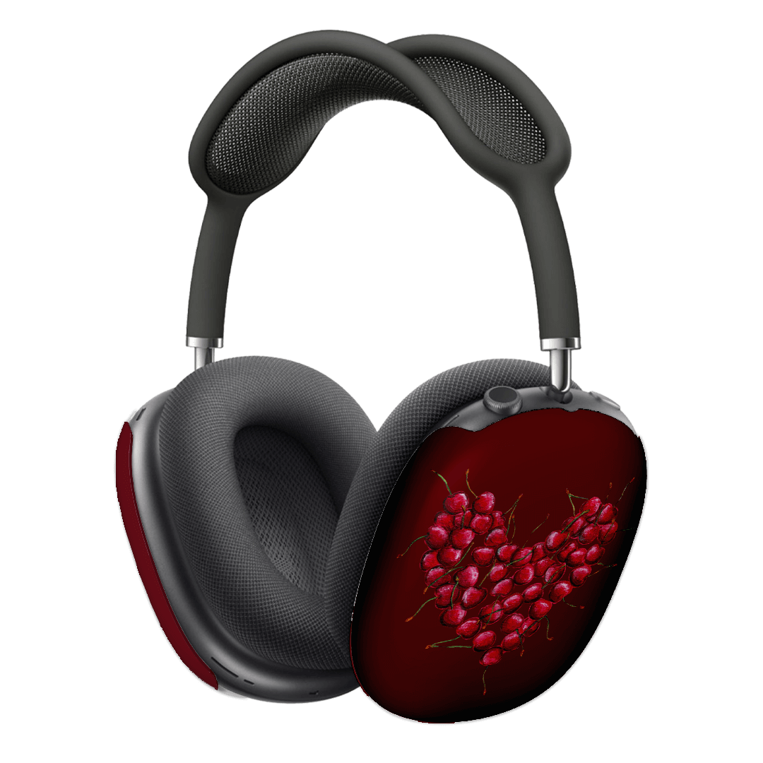 Premium Cherry Heart AirPods Max Protective Case - Soft Cushioned Cover with Heart Design for Apple AirPods Max Headphones | Perfect for Travel, Gym & Daily Use