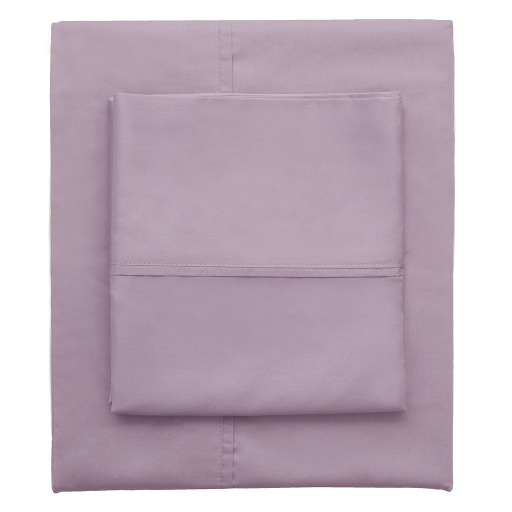 Premium 400 Thread Count Lilac Bed Sheets - Soft & Breathable for Ultimate Comfort - Perfect for Master Bedroom, Guest Room & Dorm Use