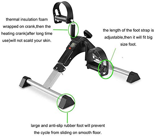 Mini Exercise Bike for Seniors - Portable Pedal Exerciser for Leg & Arm Recovery - Fitness Rehab Equipment with Digital Display - Perfect for Home, Office & Physical Therapy