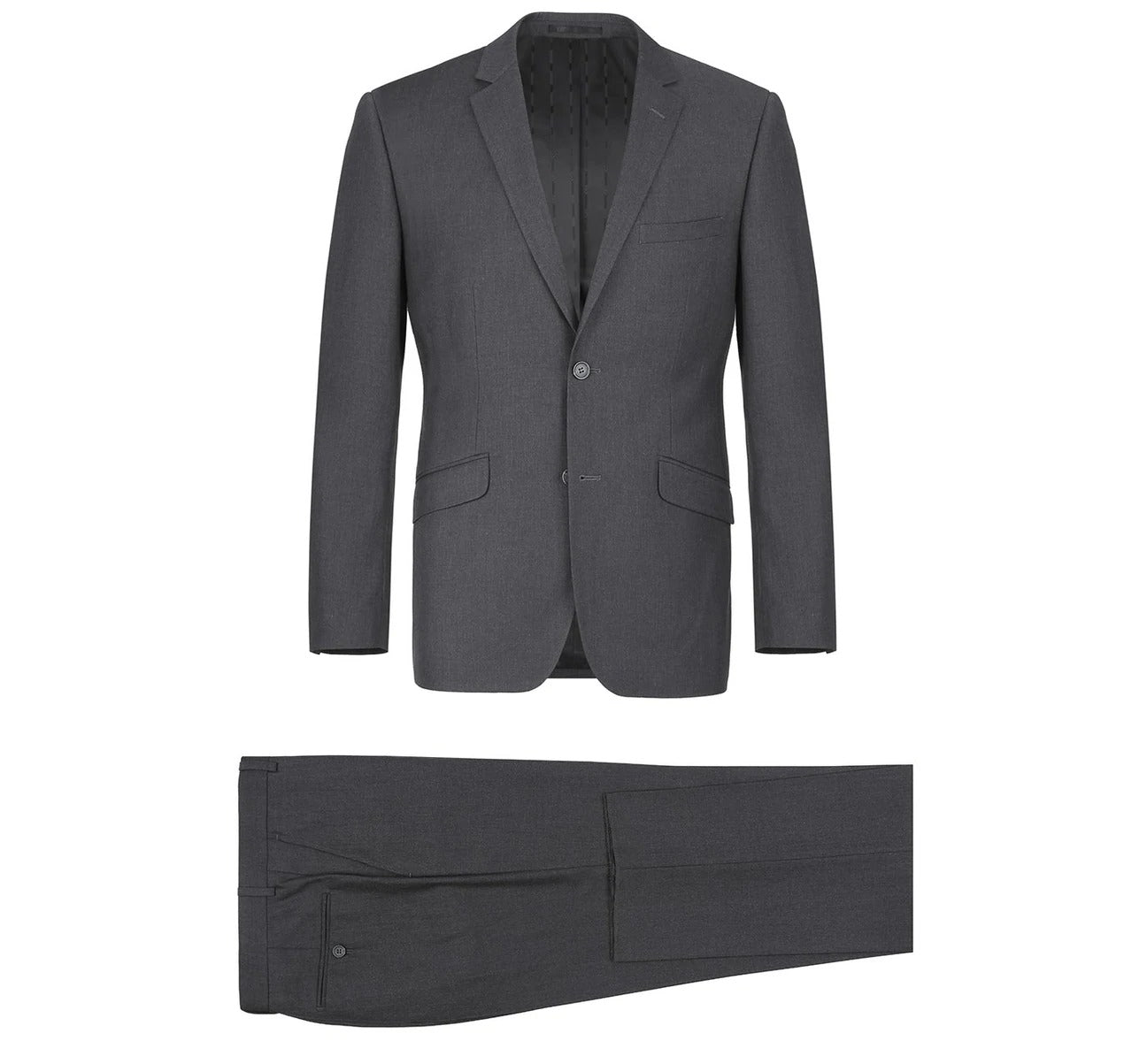 Alessandro Vitello by Renoir Classic Fit Single Breasted 2-Button Suit Set - Premium 2-Piece Men's Business Suit for Weddings, Office & Formal Events