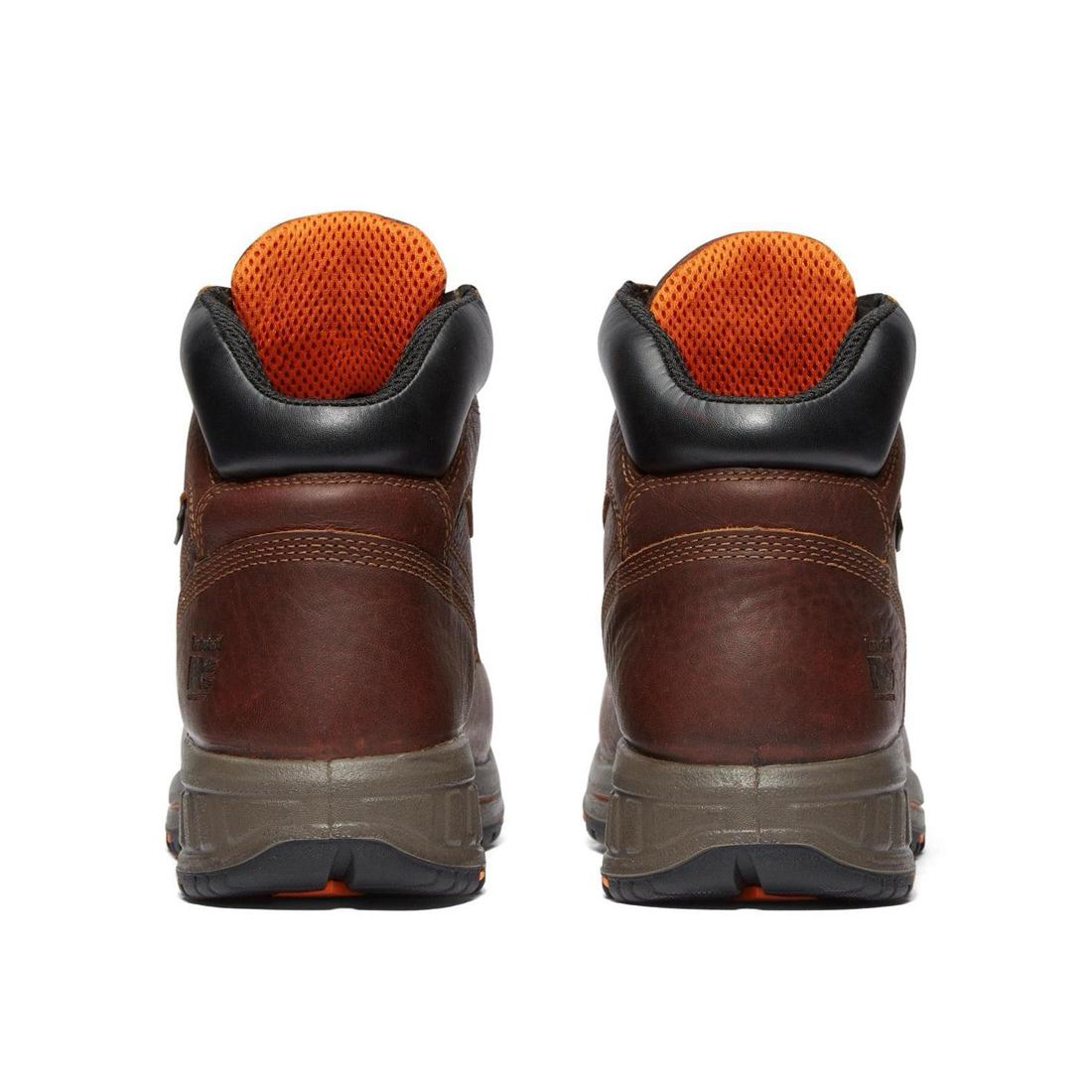 Helix HD 6 Inch Composite Toe Work Boots for Men - Safety Shoes with Slip Resistant & Electrical Hazard Protection - Ideal for Construction, Warehouse & Outdoor Work (Mahogany)