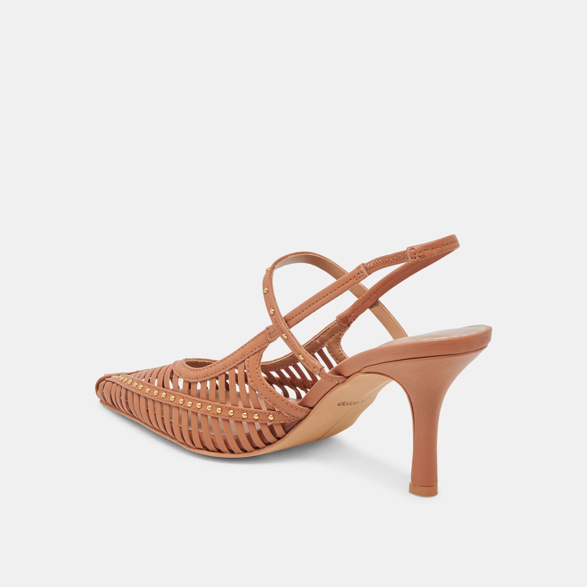 HENSAL Women's Saddle Leather Heels - Comfortable Low Block Heel Dress Shoes for Work, Party & Special Occasions