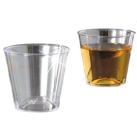 Clear Ware 1 oz. Shot Glass - Pack of 2500, 50/50 Split - Perfect for Bars, Parties, and Catering Events