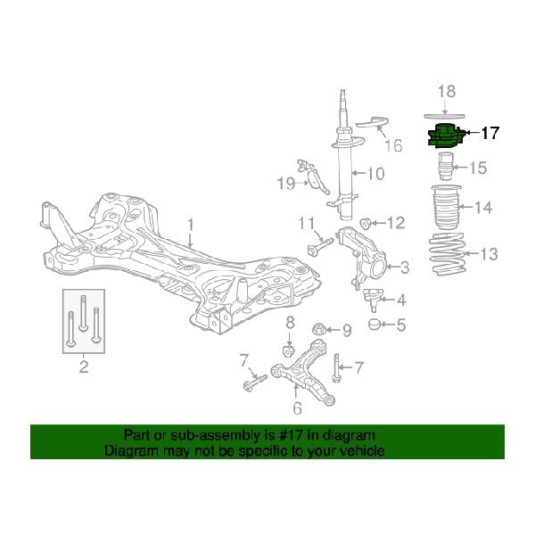 Mopar 6822 6710AA Strut Mount - Front Suspension Replacement Part for Chrysler Dodge Jeep Vehicles | Durable & Easy Installation | Perfect for Off-Roading & Daily Commuting