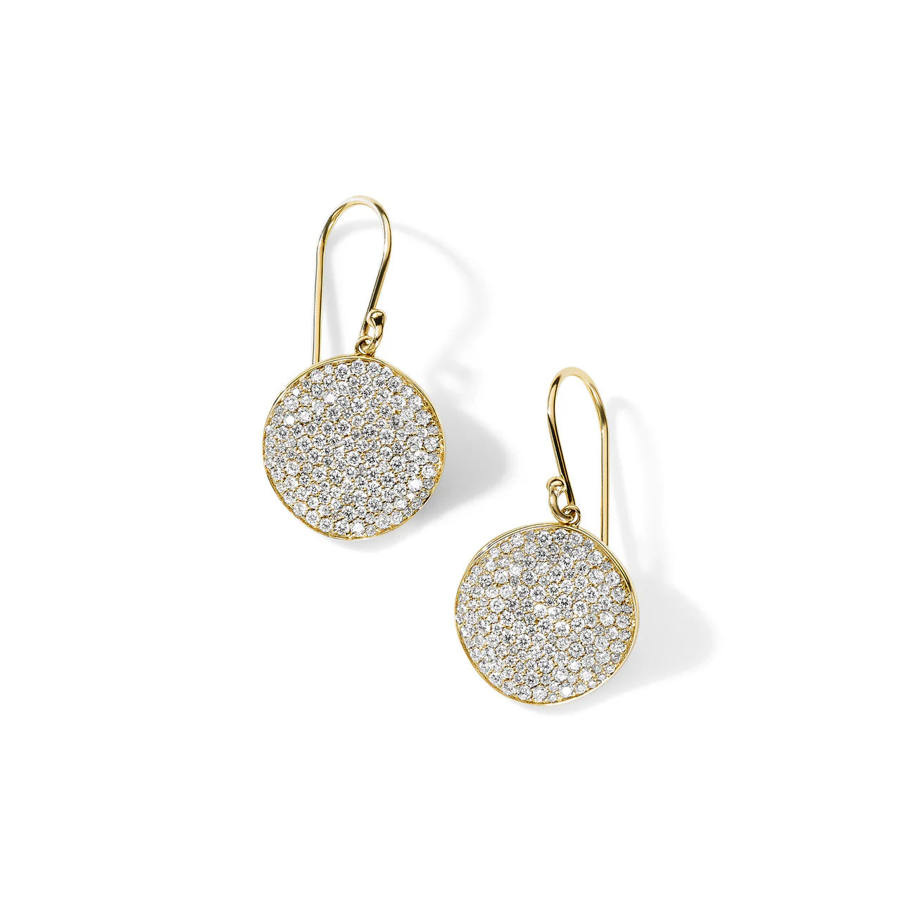 18K Gold Diamond Flower Earrings for Women - Elegant Medium Size Dangle Earrings for Wedding, Party & Everyday Wear