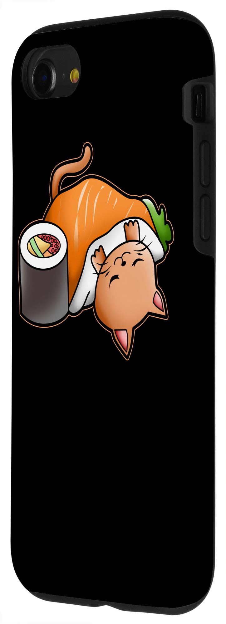 Cute Kawaii Cat Sushi Funny Sleeping Cat Phone Case for iPhone SE (2020) / 7 / 8 - Protective Cover for Cat Lovers, Anime Fans & Unique Style (Perfect Gift for Pet Owners & Anime Enthusiasts)