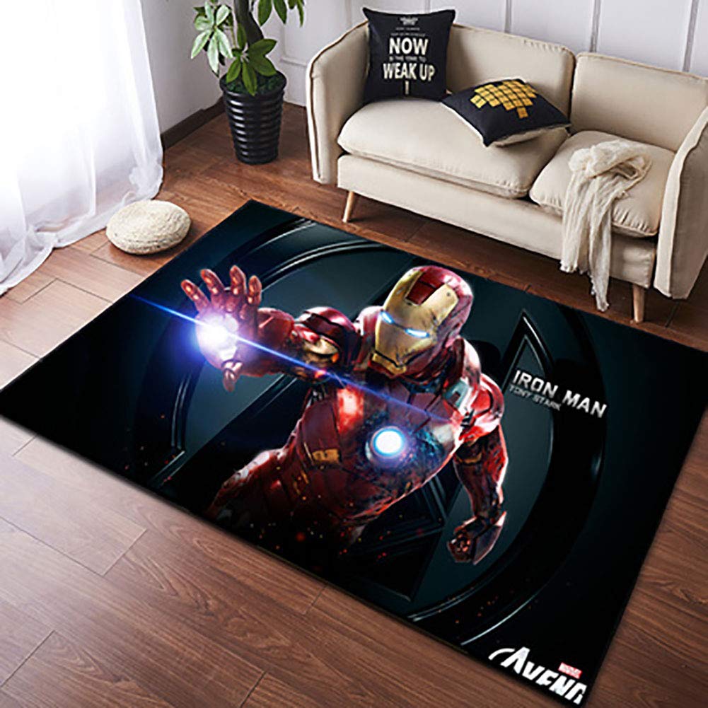 3D Digital Print Superhero Area Rugs - Non-Slip Living Room Carpet, Bedroom Sofa Mat, Kitchen & Bathroom Floor Mats for Home Decor | Perfect for Superhero-Themed Kids Rooms, Man Caves & Geek Decor