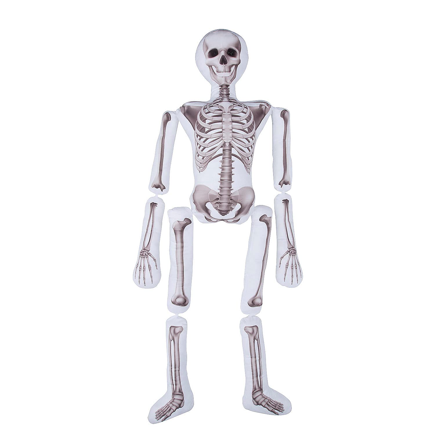 5ft Halloween Skeleton Plush Pillow - Giant Soft Decorative Throw Pillow for Halloween Party Decor, Home & Office - Fun Express