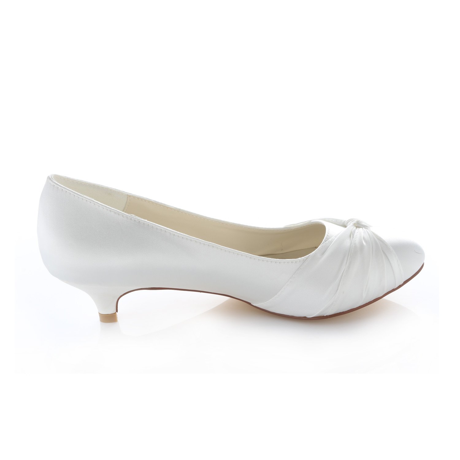 Emily Bridal Lace Mother Shoes - Comfortable Round Toe Wedding Shoes for Bride & Mother of the Bride | Perfect for Weddings, Receptions & Formal Occasions