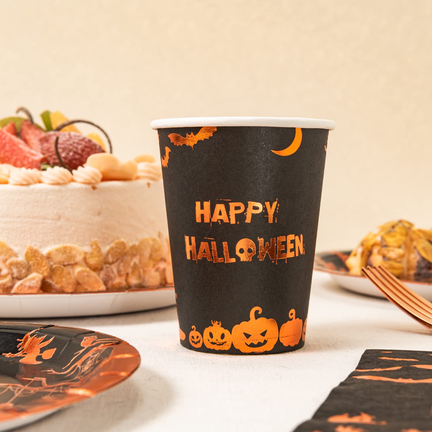 Happy Halloween Party Supplies - 24-Piece Tableware Set (9