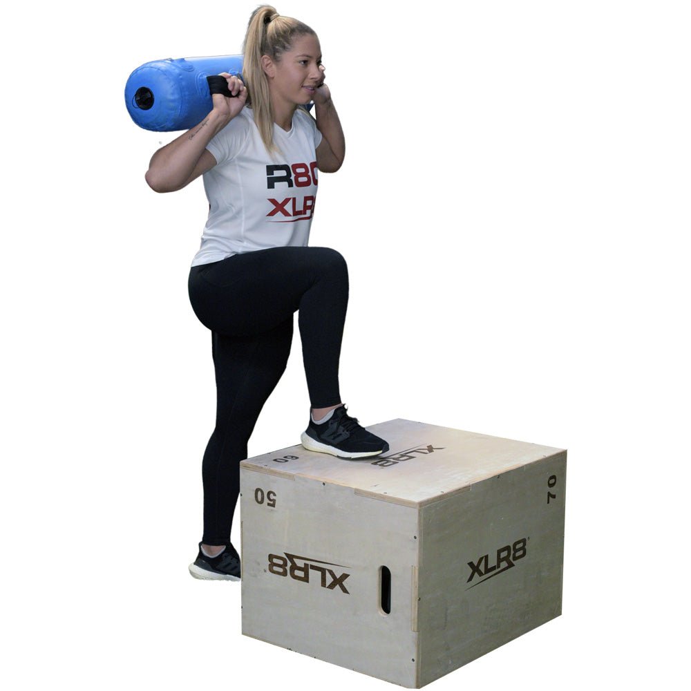 XLR8 3-in-1 Wooden Plyo Box for CrossFit, Home Gym & Functional Training - Adjustable Jump Box for Strength & Conditioning Workouts