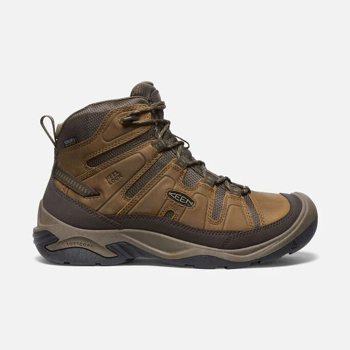 KEEN Circadia Mid WP Waterproof Hiking Boots for Men - Durable & Comfortable Outdoor Shoes for Trekking, Camping & Trail Walking