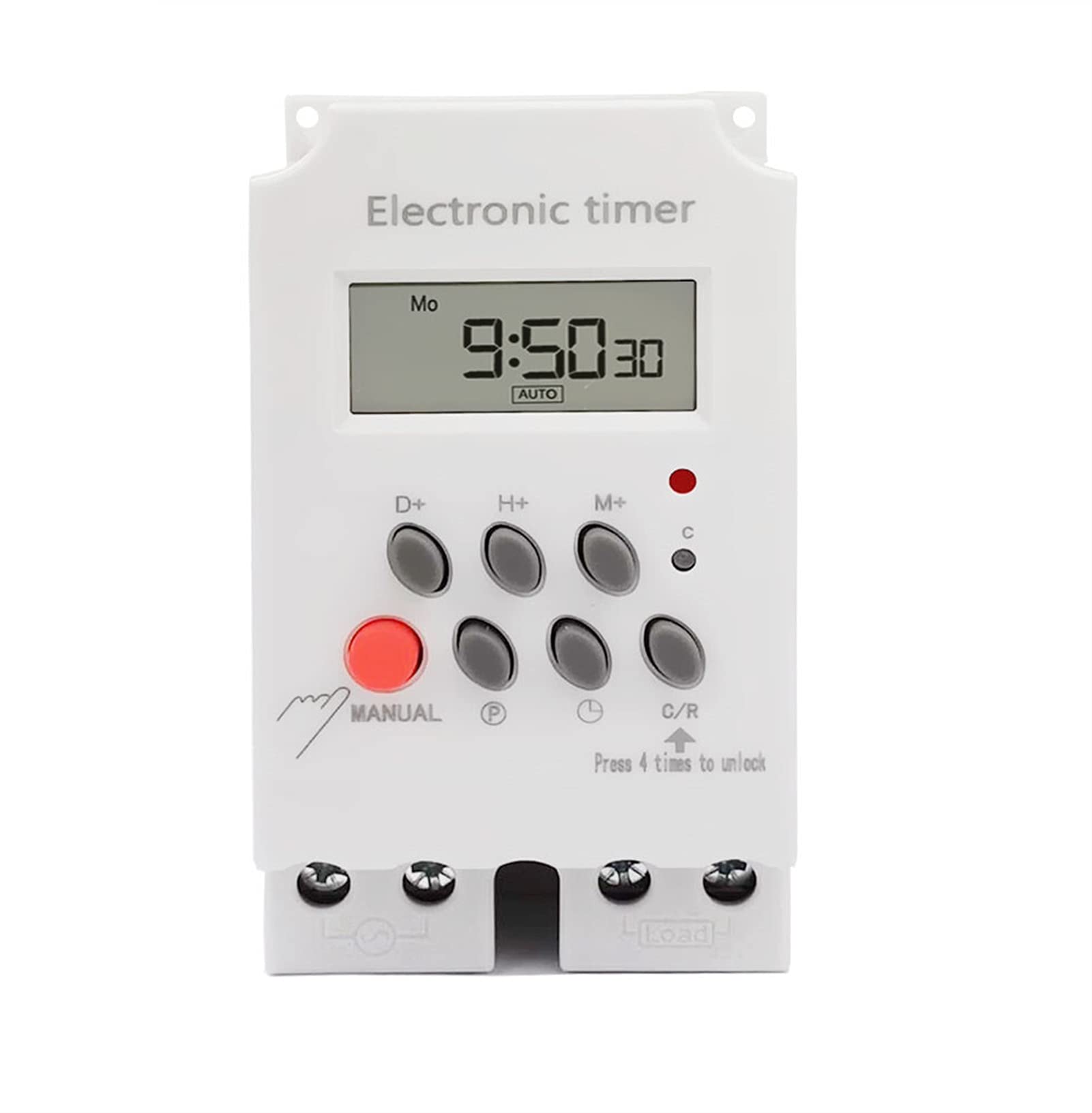 CZKE KG316T-II Digital Programmable Timer Switch 25A 220V DIN Rail Mount for Home & Industrial Automation - Perfect for Lighting, HVAC, and Equipment Control